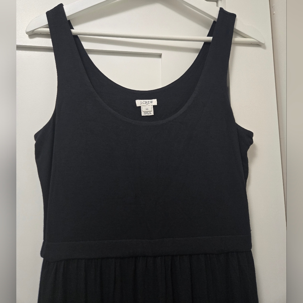 J. Crew Black Pleated Maxi Dress - Picture 3 of 8